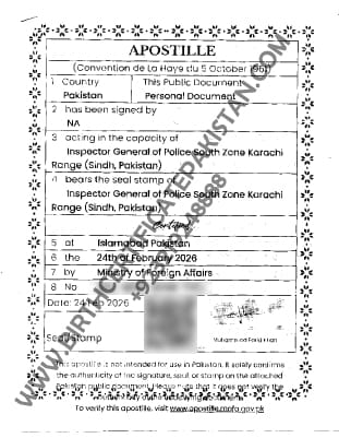 Apostille Attestation Services in Pakistan
