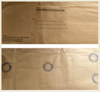 Transcript in sealed envelope from Karachi University