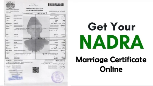 Get NADRA Marriage Certificate from Pakistan