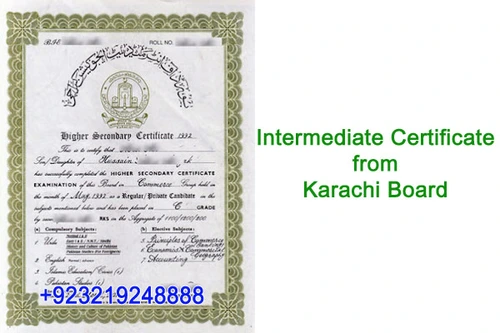 Duplicate Intermediate Certificate from Karachi Board – Complete Guide